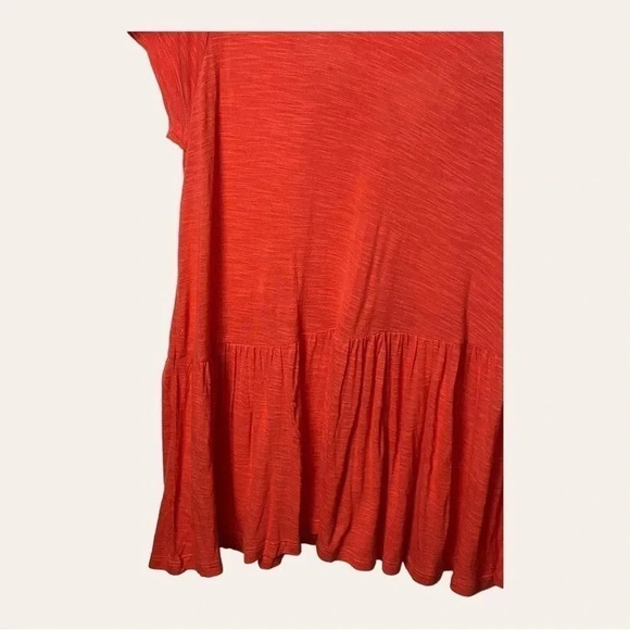 0431W. FREE PEOPLE CANDY CRAFTY KNIT TOP SIZE MEDIUM ORANGE IN COLOR WITH MESH - Picture 12 of 12